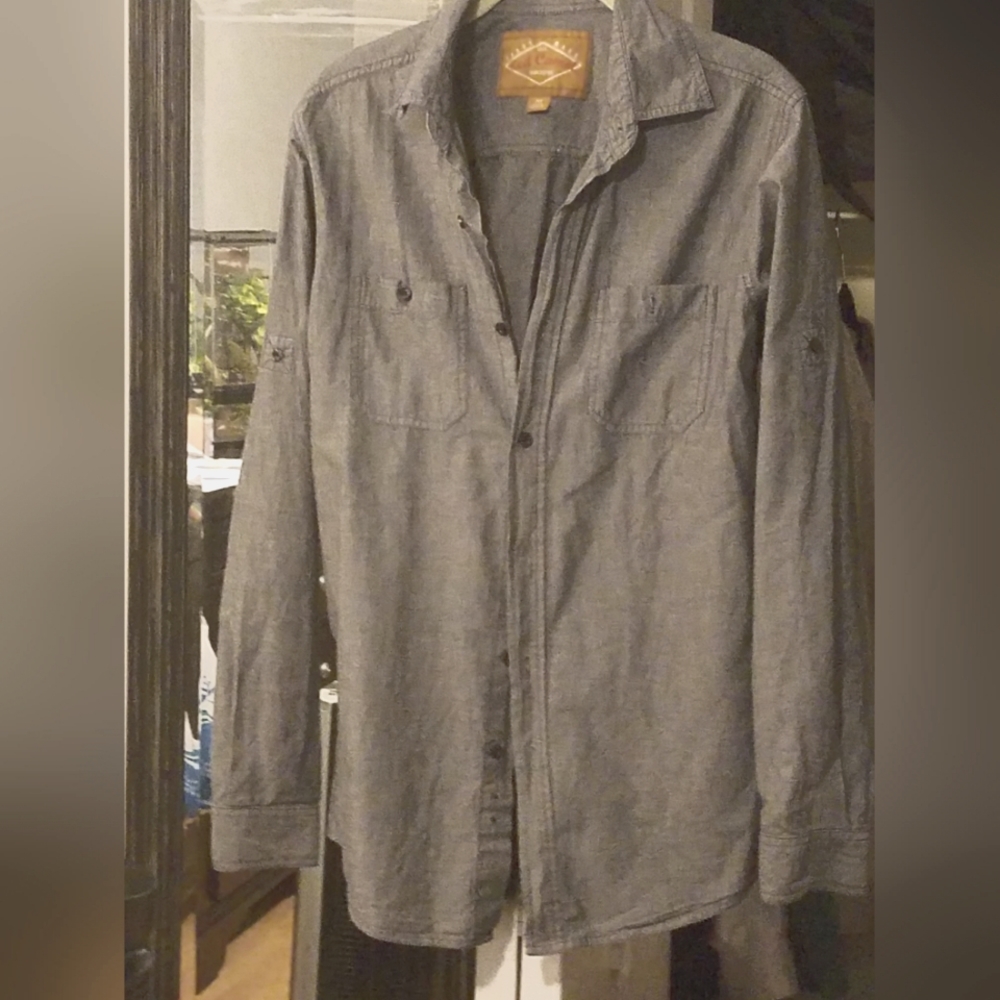 Mens Red Camel button down